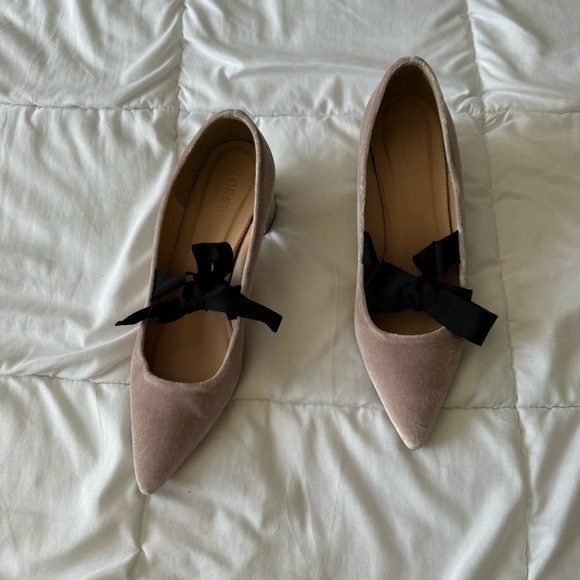J. Crew Avery Velvet Pump with Bow - Picture 4 of 6